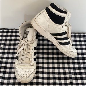 Adidas Top Ten White High Top Sneakers